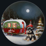 Badge Rond 15,2 Cm Winter Schnauzer Caravan Christmas Adventure<br><div class="desc">Laissez-vous tenter par la magie d'une nuit d'hiver enneigée alors qu'une caravane glisse gracieusement à travers le paysage illuminé par la lune. La beauté sereine de la neige scintillante et l'éclat enchanteur de la lune créent une scène captivante, promettant une aventure de Noël inoubliable remplie de chaleur, de joie et...</div>