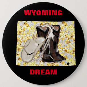BADGE ROND 15,2 CM WYOMING RÊVE