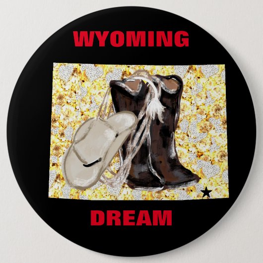 BADGE ROND 15,2 CM WYOMING RÊVE (Devant)