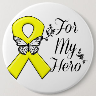Badge Rond 15,2 Cm Yellow Ribbon For My Hero