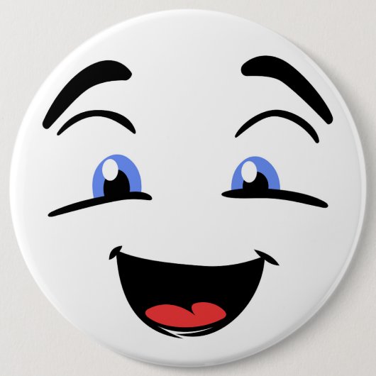 BADGE ROND 15,2 CM YEUX BLEU (Devant)