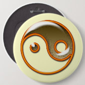 Badge Rond 15,2 Cm Yin et Yan (Devant & derrière)