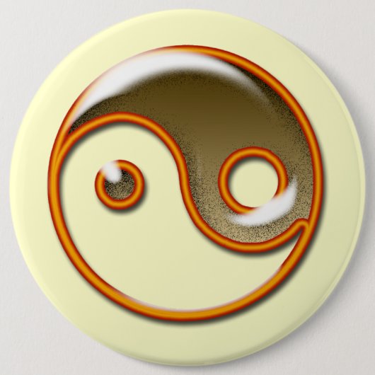 Badge Rond 15,2 Cm Yin et Yan (Devant)