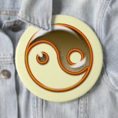 Badge Rond 15,2 Cm Yin et Yan (En situation)