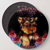 Badge Rond 15,2 Cm Yorkie Poo (Devant & derrière)