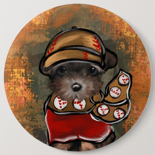 Badge Rond 15,2 Cm Yorkie Poo (Devant)