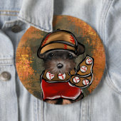 Badge Rond 15,2 Cm Yorkie Poo (En situation)