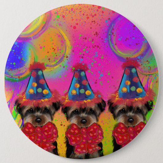 Badge Rond 15,2 Cm Yorkie Poo (Devant)