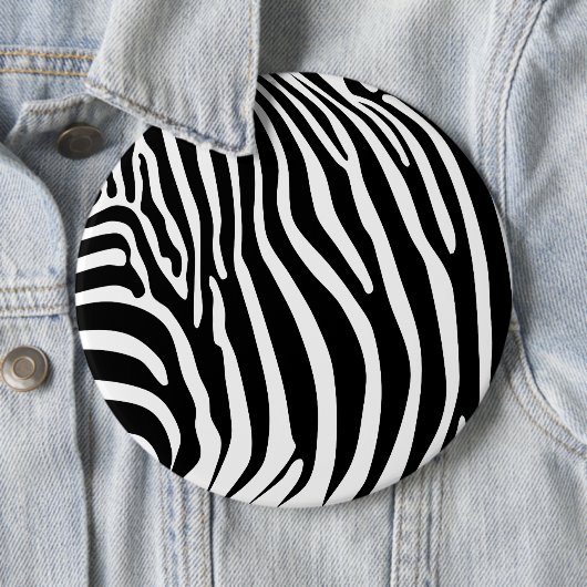 Badge Rond 15,2 Cm Zebra Animalprint (En situation)