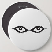 Badge Rond 15,2 Cm Zipper eyes (Devant & derrière)
