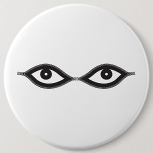 Badge Rond 15,2 Cm Zipper eyes