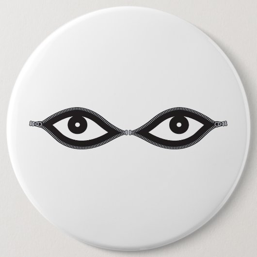Badge Rond 15,2 Cm Zipper eyes (Devant)