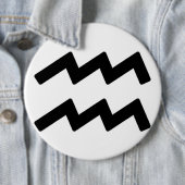 Badge Rond 15,2 Cm Zodiac sign Aquarius (En situation)
