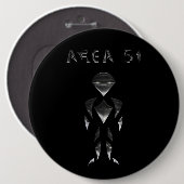 Badge Rond 15,2 Cm Zone 51 (Chrome) (Devant & derrière)