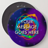 Badge Rond 15,2 Cm Zones de structure atomique personnalisées (Devant & derrière)
