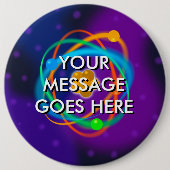 Badge Rond 15,2 Cm Zones de structure atomique personnalisées (Devant)