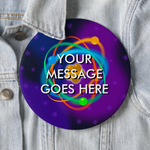 Badge Rond 15,2 Cm Zones de structure atomique personnalisées