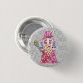 BADGE ROND 2,50 CM 七福神/寿老人 缶バッジ (Devant & derrière)