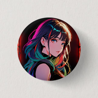 Badge Rond 2,50 Cm 煌霞の少女【Radiant Haze Girl】セラミックタイル