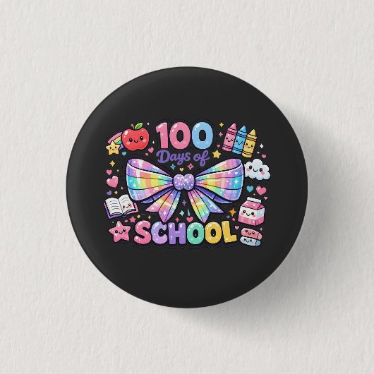 Badge Rond 2,50 Cm 100 Jours D'École (Devant)