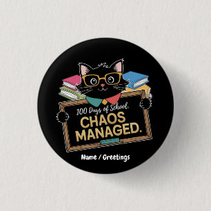 Badge Rond 2,50 Cm 100 Jours d'école Comment ce professeur amusant a