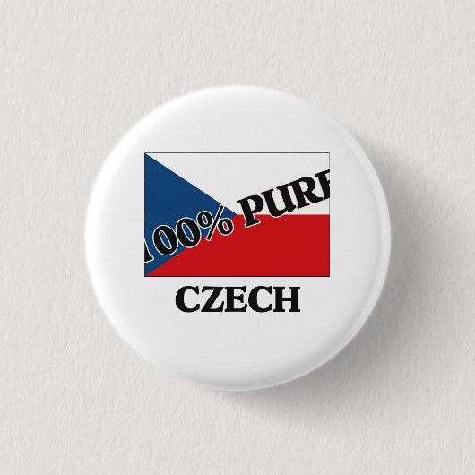 Badge Rond 2,50 Cm 100 pour cent de TCHÈQUE (Devant)