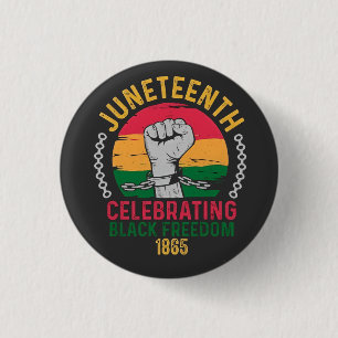 Badge Rond 2,50 Cm 1865, 1865, fête de la liberté noire