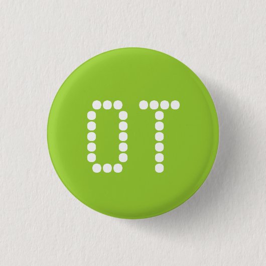 Badge Rond 2,50 Cm 1,25" boutons d'OT - vert (Devant)