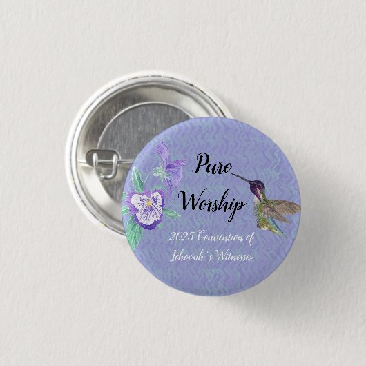 Badge Rond 2,50 Cm 2025 JW convention customize (Devant & derrière)