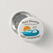 Badge Rond 2,50 Cm 2025 JW Convention spéciale USA Pure Worship (Devant & derrière)