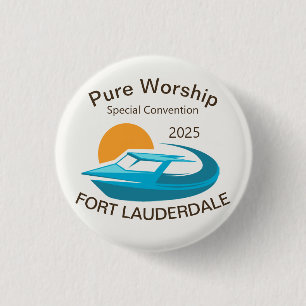 Badge Rond 2,50 Cm 2025 JW Convention spéciale USA Pure Worship