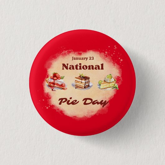 Badge Rond 2,50 Cm 23 janvier Journée nationale du gâteau (Devant)