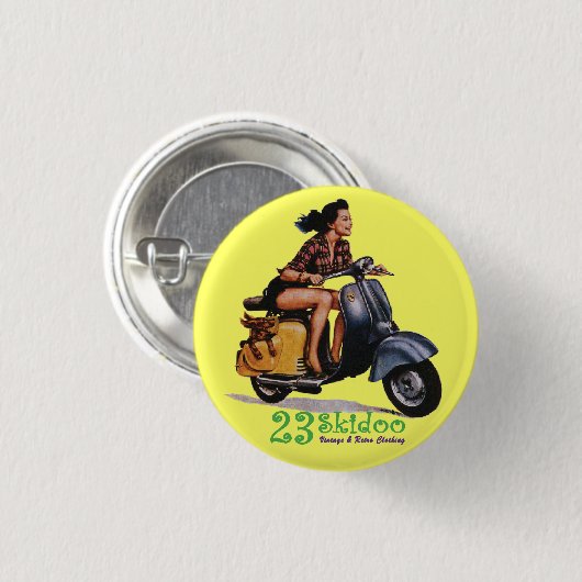 Badge Rond 2,50 Cm 23 Skibutton (Devant & derrière)