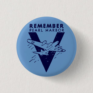 Badge Rond 2,50 Cm 2ÈME GUERRE MONDIALE White se souvient de Pearl Ha