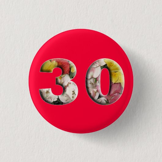Badge Rond 2,50 Cm 30e Anniversaire 30 ans Épingle de jalon (Devant)