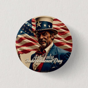 Badge Rond 2,50 Cm 4 juillet – Esprit d'indépendance