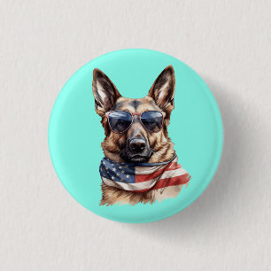 Badge Rond 2,50 Cm 4 juillet gros chien 70631