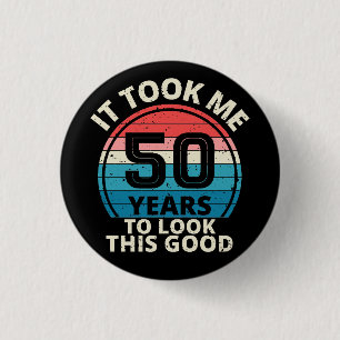 BADGE ROND 2,50 CM 50E ANNIVERSAIRE