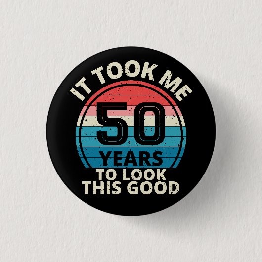 BADGE ROND 2,50 CM 50E ANNIVERSAIRE (Devant)