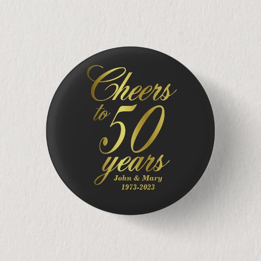 Badge Rond 2,50 Cm 50e anniversaire du Mariage (Devant)