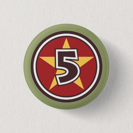 Badge Rond 2,50 Cm 5 étoiles (Devant)