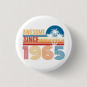 BADGE ROND 2,50 CM 60E ANNIVERSAIRE (Devant)