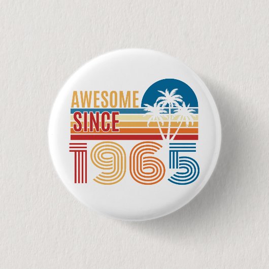 BADGE ROND 2,50 CM 60E ANNIVERSAIRE (Devant)