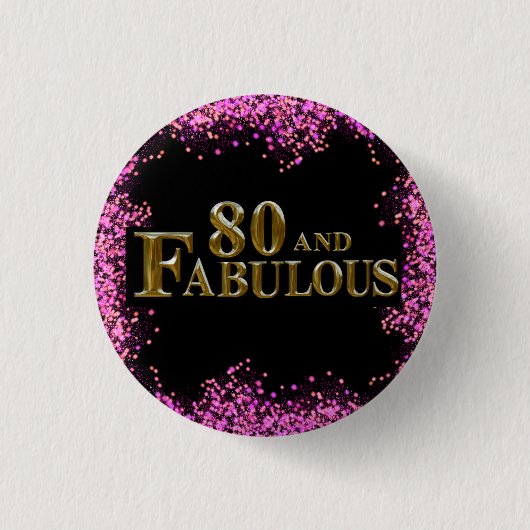 Badge Rond 2,50 Cm 80e anniversaire (Devant)