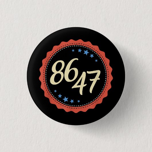 Badge Rond 2,50 Cm 86 47 Anti Trump drôle (Devant)