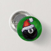 Badge Rond 2,50 Cm 8 Bal Christmas Green (Devant & derrière)