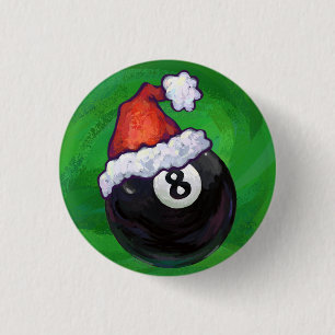 Badge Rond 2,50 Cm 8 Bal Christmas Green