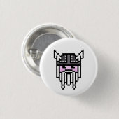 Badge Rond 2,50 Cm 8 bit Viking (Devant & derrière)