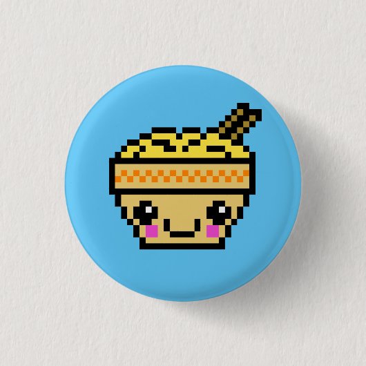 Badge Rond 2,50 Cm 8 Ramen de Kawaii de bit (Devant)