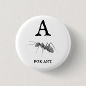 Badge Rond 2,50 Cm "A" pour Ant (Devant)